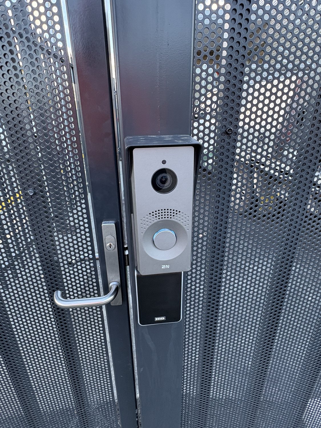 Commercial access-control entrance field work view 1